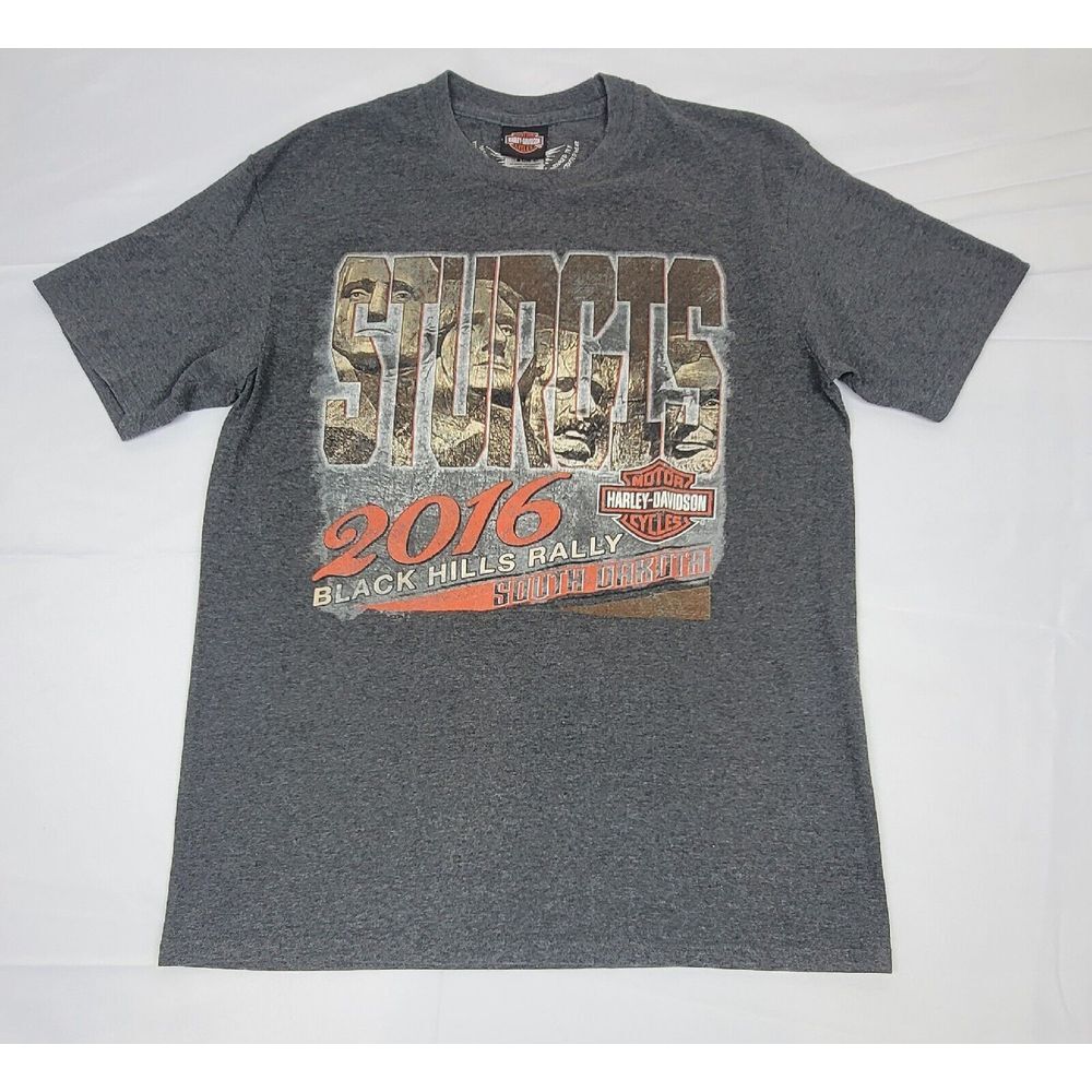Harley-Davidson Men's T-Shirt Size Lrg. Sturgis 2016‎ Mount Rushmore Graphic Tee
